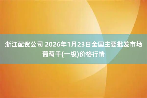 浙江配资公司 2026年1月23日全国主要批发市场葡萄干(一级)价格行情